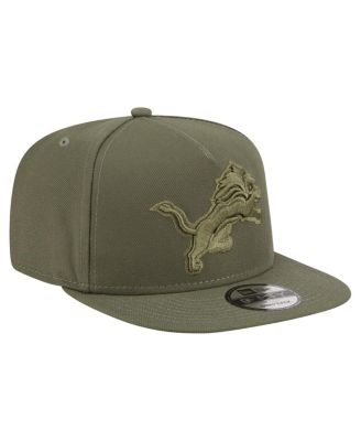 Men's Olive Detroit Lions Color Pack A-Frame 9FIFTY Snapback Hat