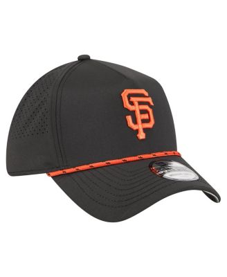 Men's Black San Francisco Giants 39THIRTY A-Frame Perforated Flex Hat