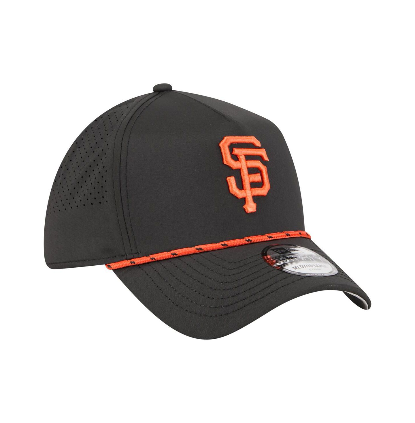 Мужская кепка New Era Black San Francisco Giants 39THIRTY A-Frame Perforated Flex Hat — фото 4