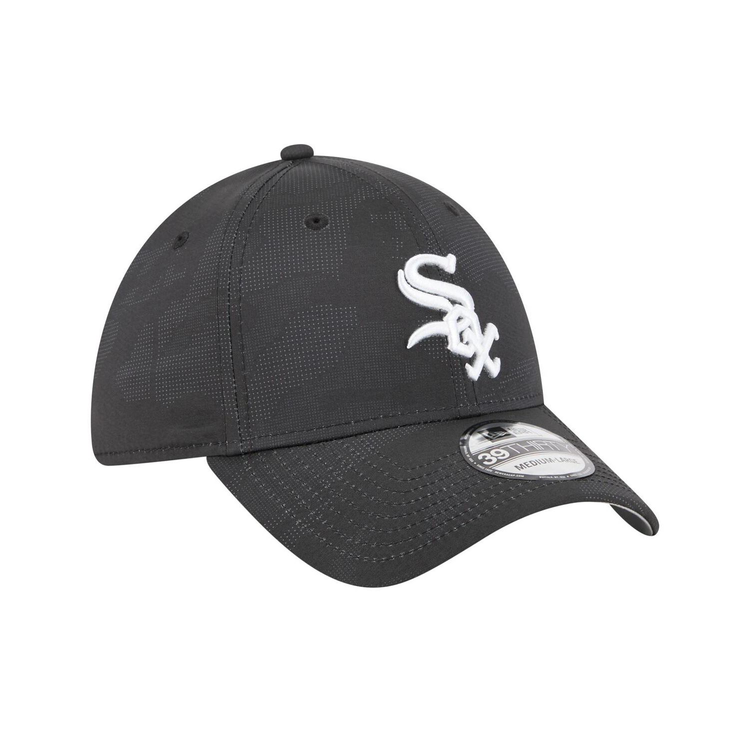 Men's Black Chicago White Sox Tonal Camo 39THIRTY Flex Hat