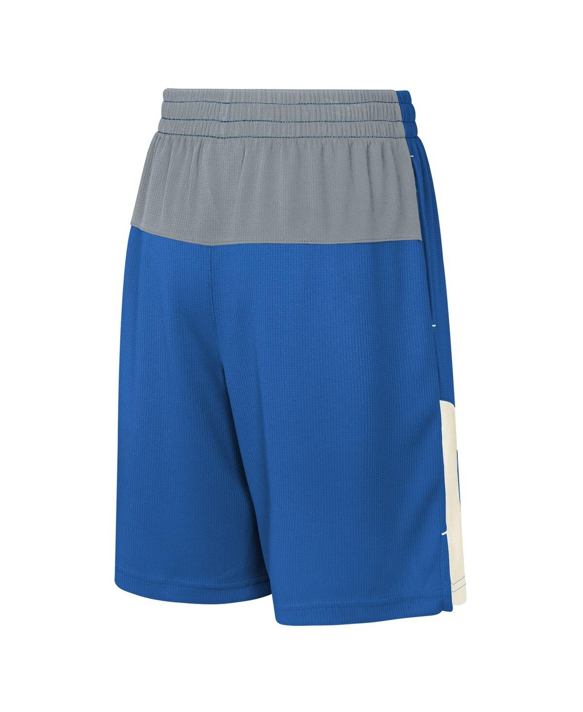 Outerstuff Big Boys And Girls Blue Detroit Lions Fandemonium Mesh Shorts In Blue