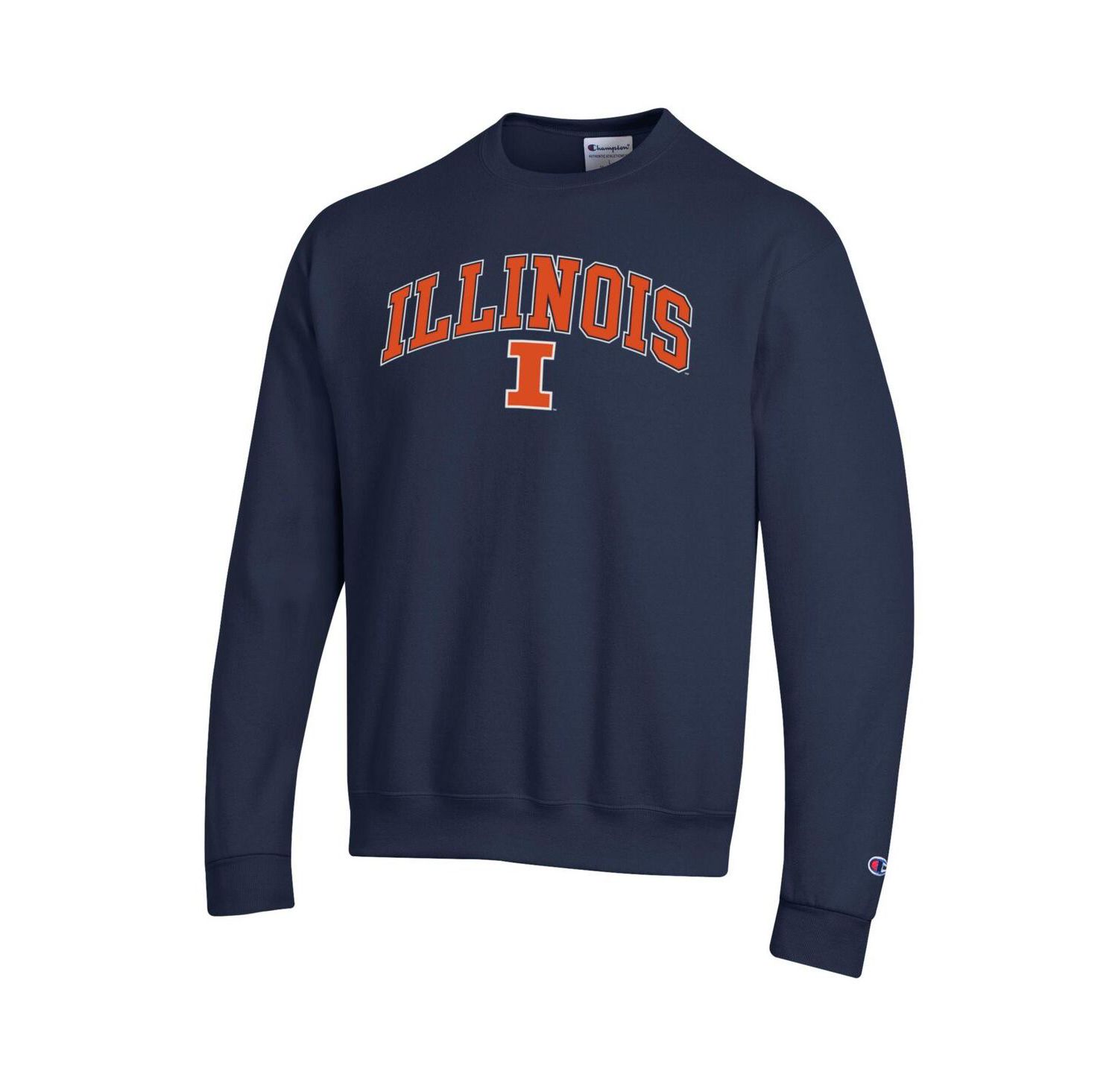 Men's Orange Illinois Fighting Illini Arch Over Logo Pullover Sweatshirt