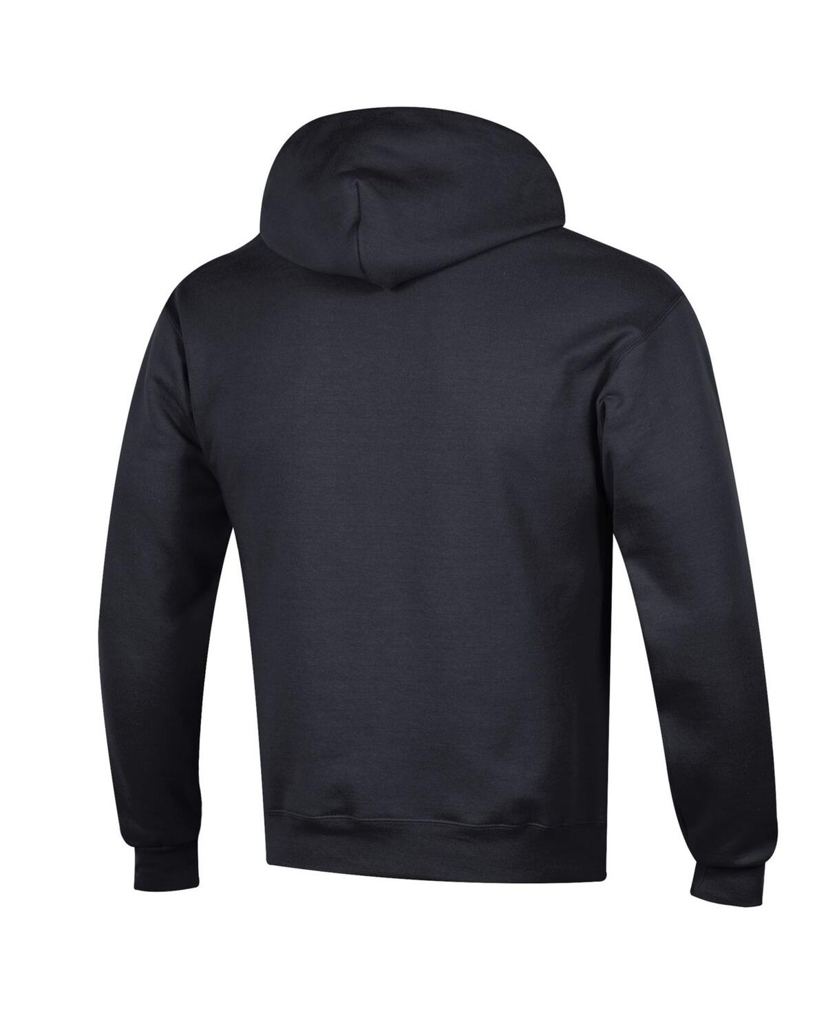 Champion Men's Black Clemson Tigers Arched Logo Fleece Pullover Hoodie In Black