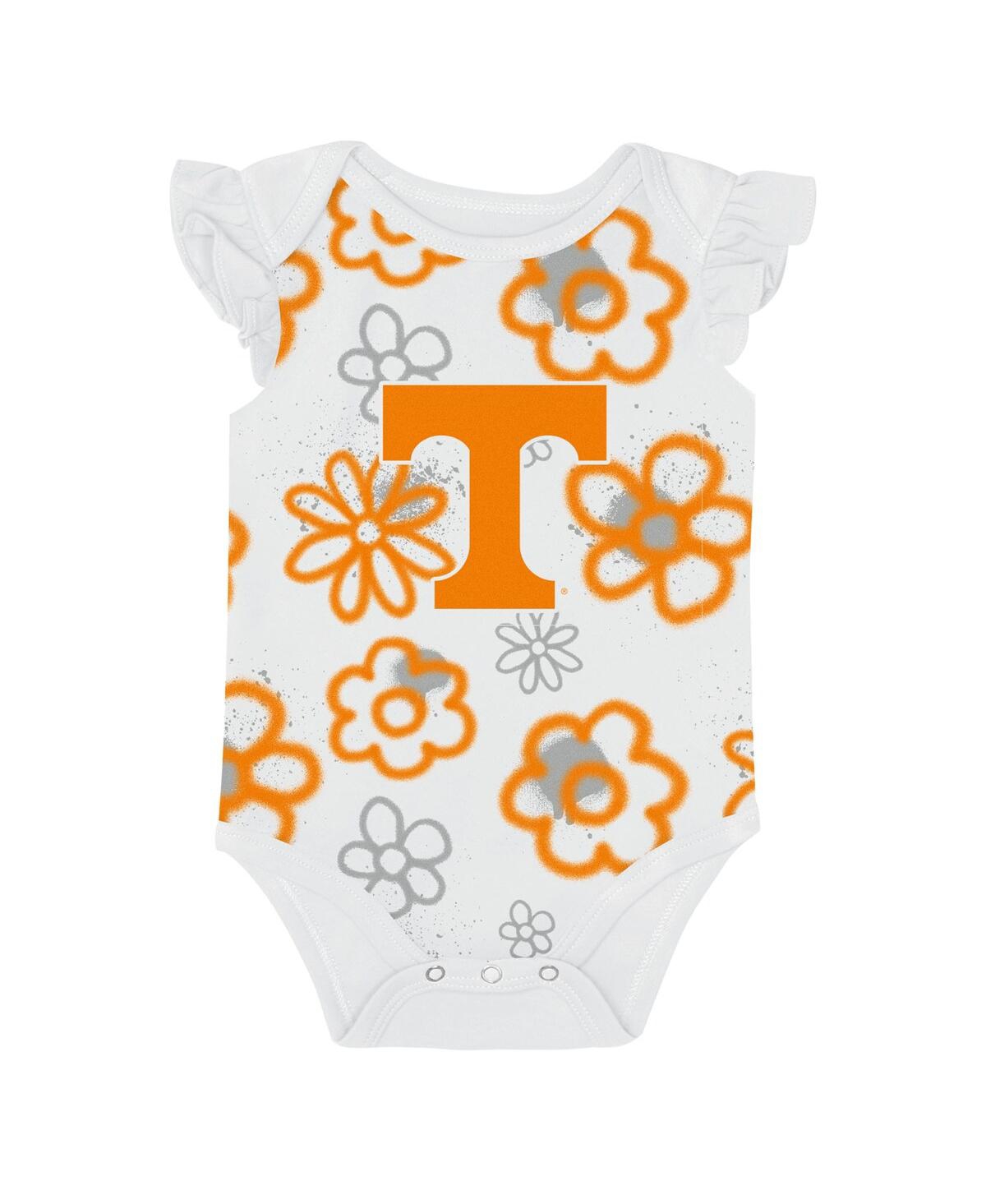 Outerstuff Baby Boys And Girls Tennessee Orange/white Tennessee Volunteers Little Sunshine 2-piece Bodysuit Set In Multi