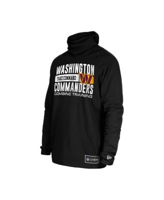 Men's Black Washington Commanders Functional Fandom Balaclava Helmet Stripe Tri-Blend Hoodie