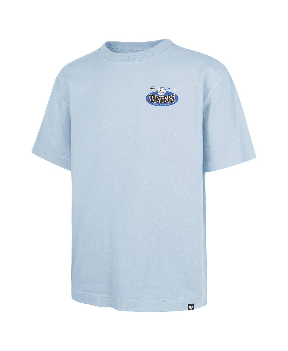47 Brand Men's Light Blue Milwaukee Brewers Ice Cream Parlor Foundation T-shirt In Blue