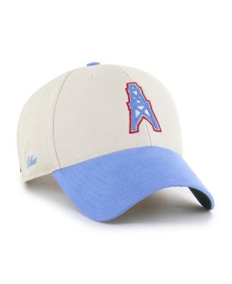 '47 Brand - Men's Cream/Light Blue Houston Oilers Gridiron Classics Fairfield MVP Throwback Adjustable Hat