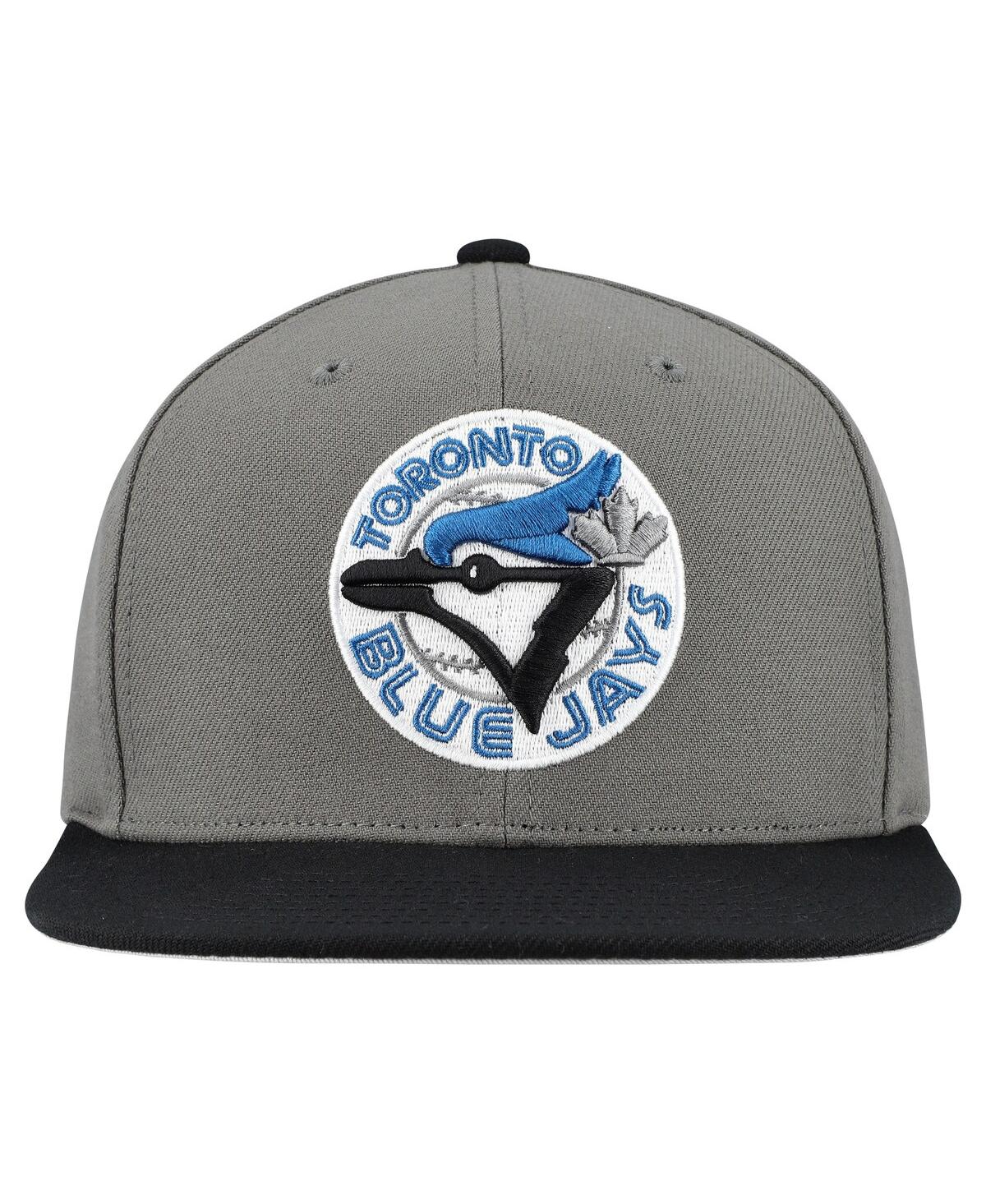 Mitchell & Ness Mitchell Ness Men's Gray Toronto Blue Jays Cooperstown Collection Basic Flip Snapback Hat In Gray