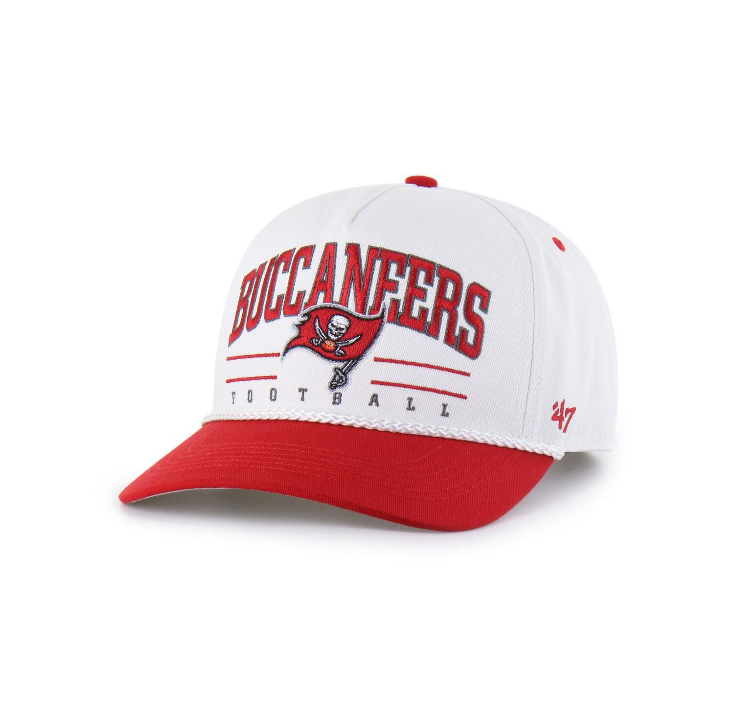 Men's White/Red Tampa Bay Buccaneers Roscoe Two-Toned Hitch Adjustable Hat
