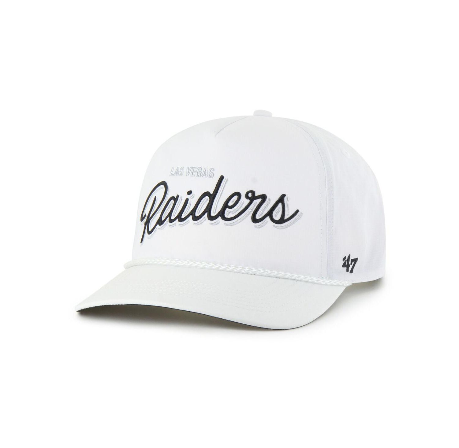 Men's White Las Vegas Raiders Brrr Fairway Hitch Adjustable Hat