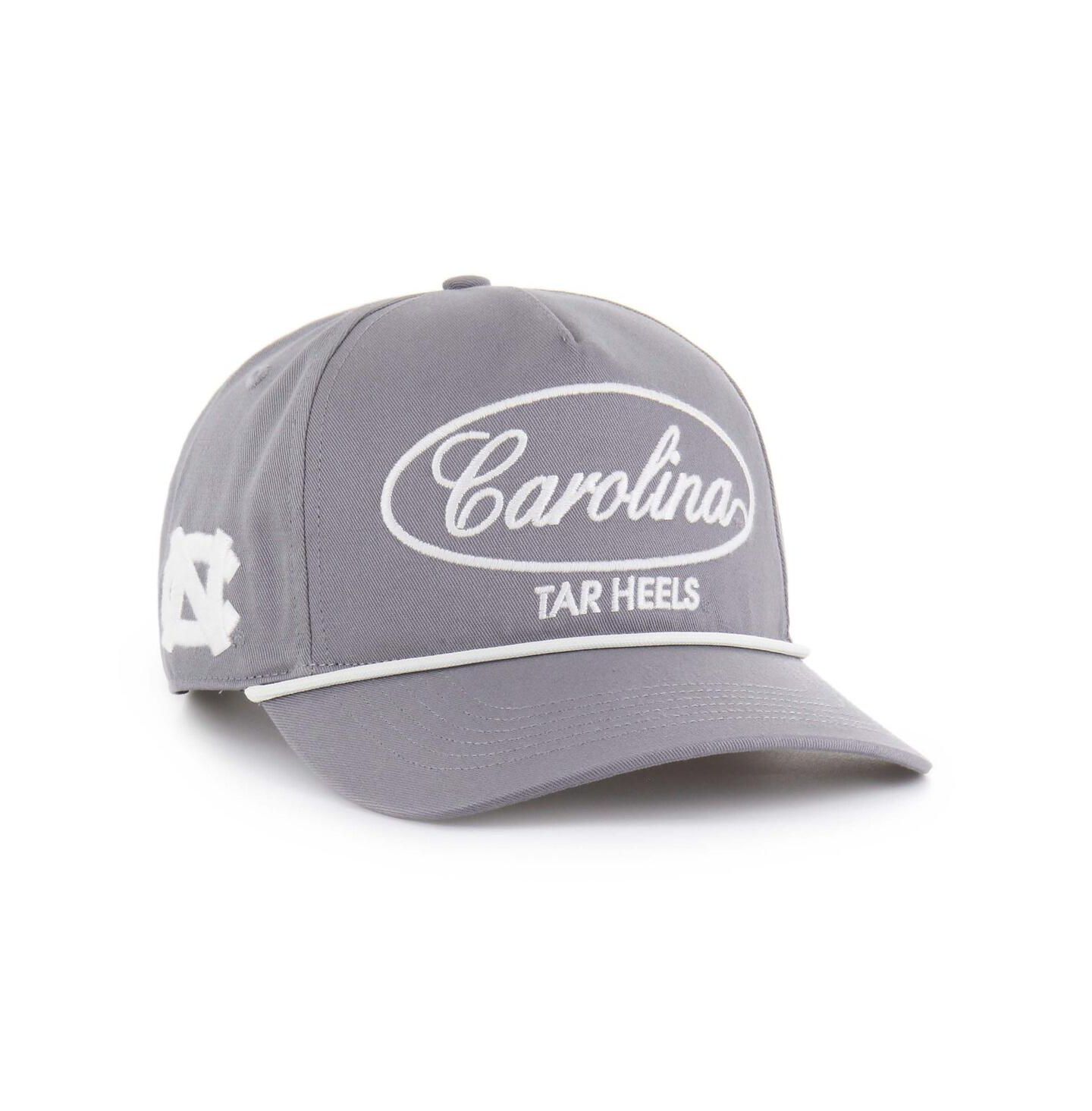 Мужские головные уборы '47 Brand Gray North Carolina Tar Heels Contemporary Basics Foundational Rope Hitch Adjustable Hat — фото 1