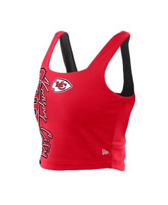 New Era - Women's Red/Black Kansas City Chiefs Reversible Cropped Sport Classics Tank Top