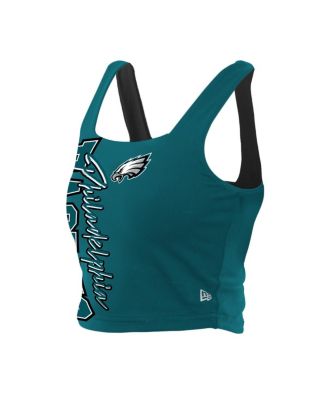 New Era - Women's Midnight Green/Black Philadelphia Eagles Reversible Cropped Sport Classics Tank Top