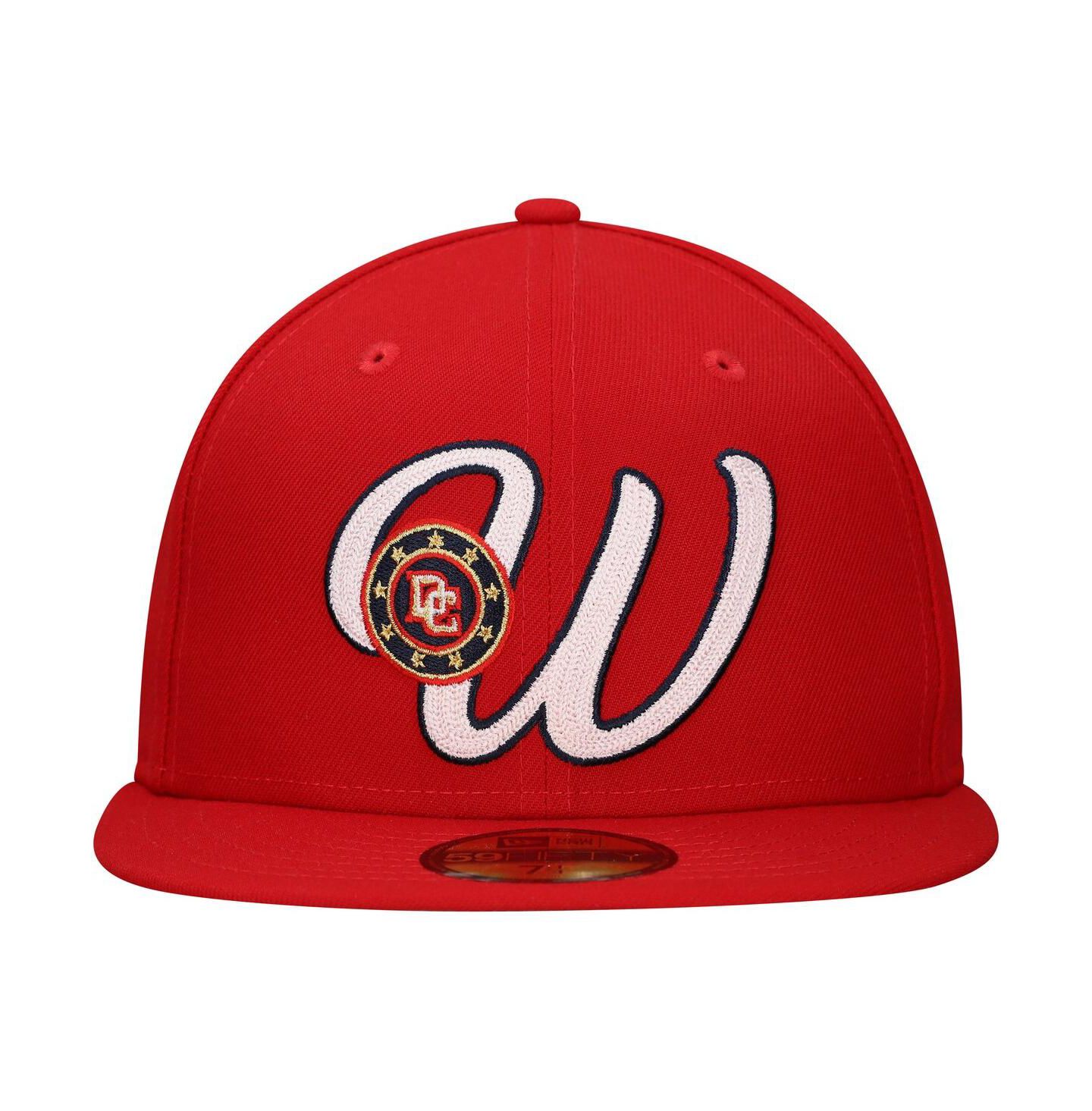 Мужские головные уборы New Era Red Washington Nationals Duo Logo 2.0 59FIFTY Fitted Hat — фото 4