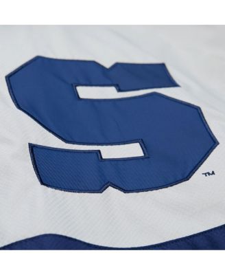 Men's Gray/Navy Penn State Nittany Lions Tie Breaker Logo Vintage Lightweight Anorak Half-Zip Windbreaker