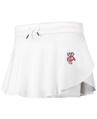 Women's White Wisconsin Badgers Gameday Split Soft Skort