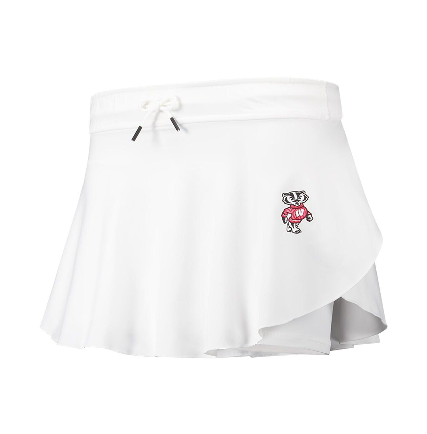 Женская юбка-шорты Under Armour White Wisconsin Badgers Gameday Split Soft Skort — фото 3