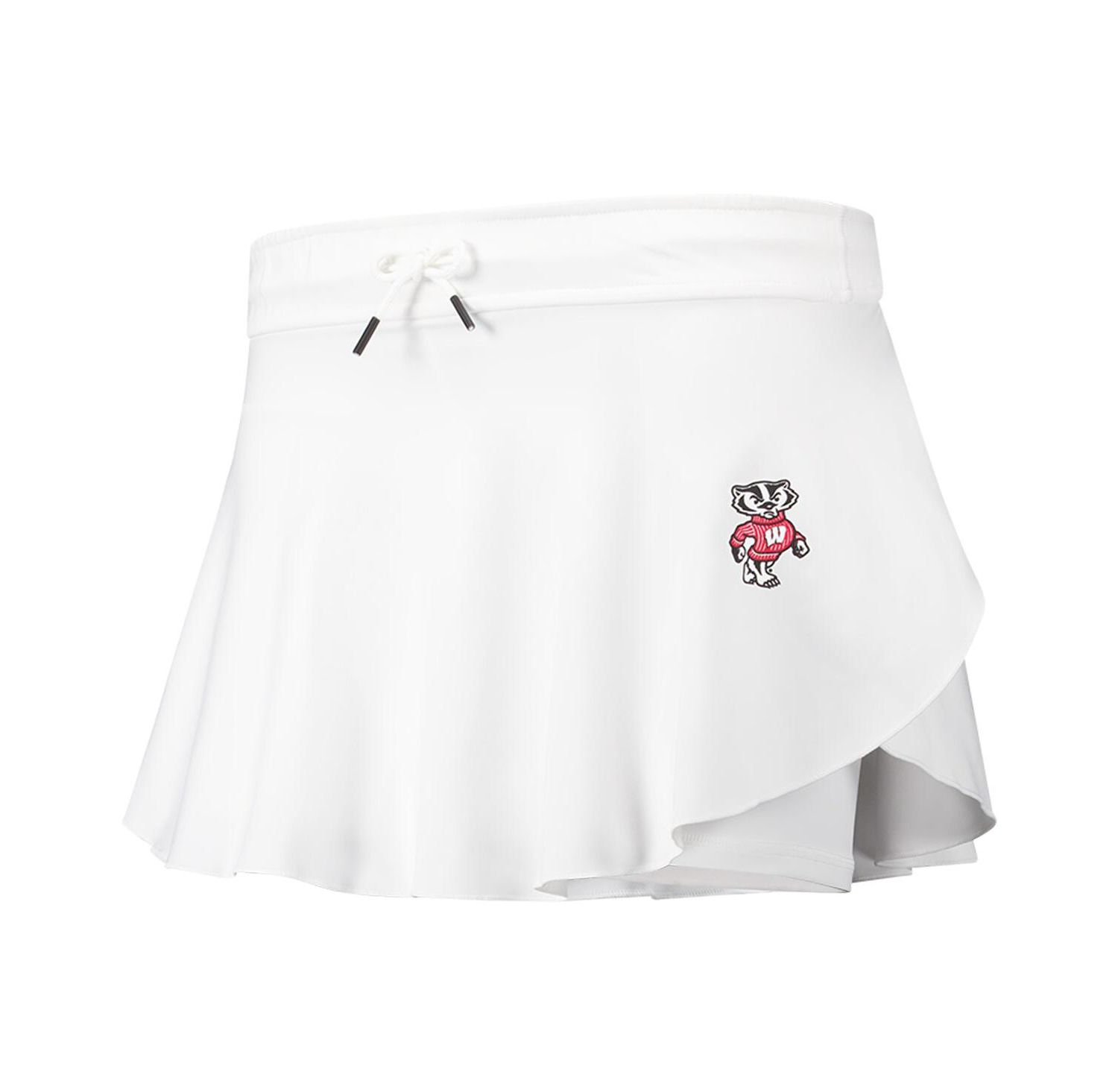Women's White Wisconsin Badgers Gameday Split Soft Skort