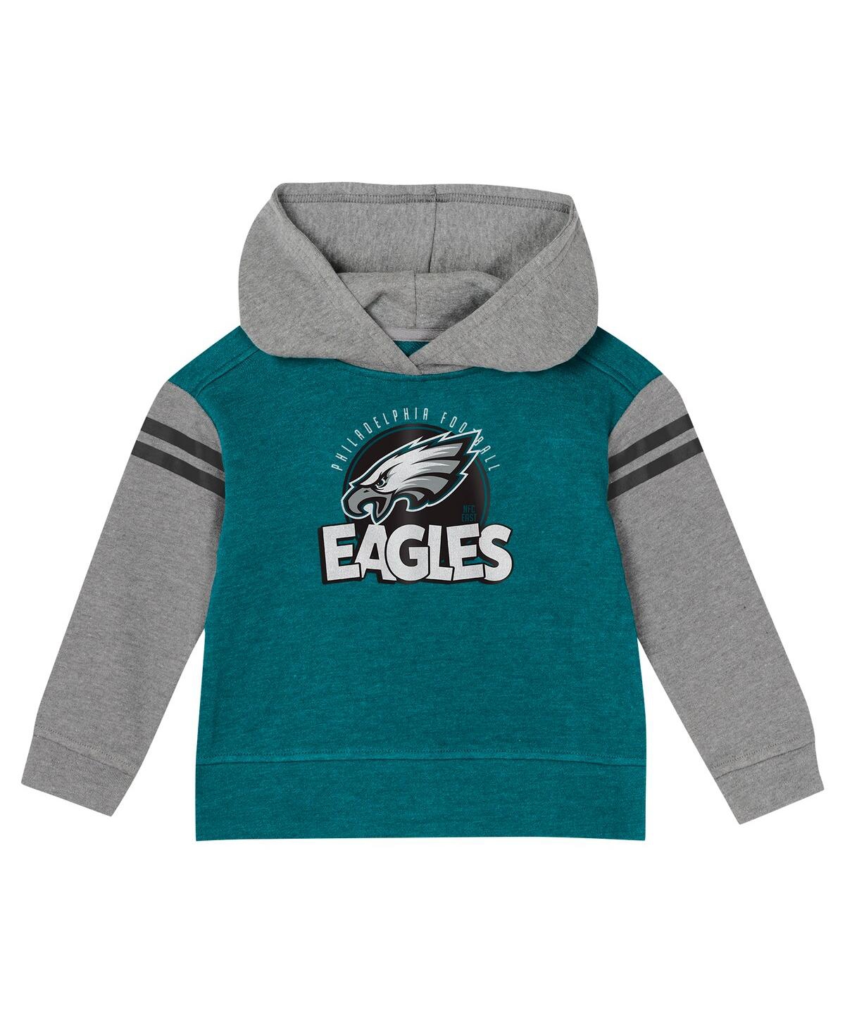Outerstuff Toddler 2-piece Philadelphia Eagles Club House Long Sleeve Hoodie Top And Leggings Set In Green