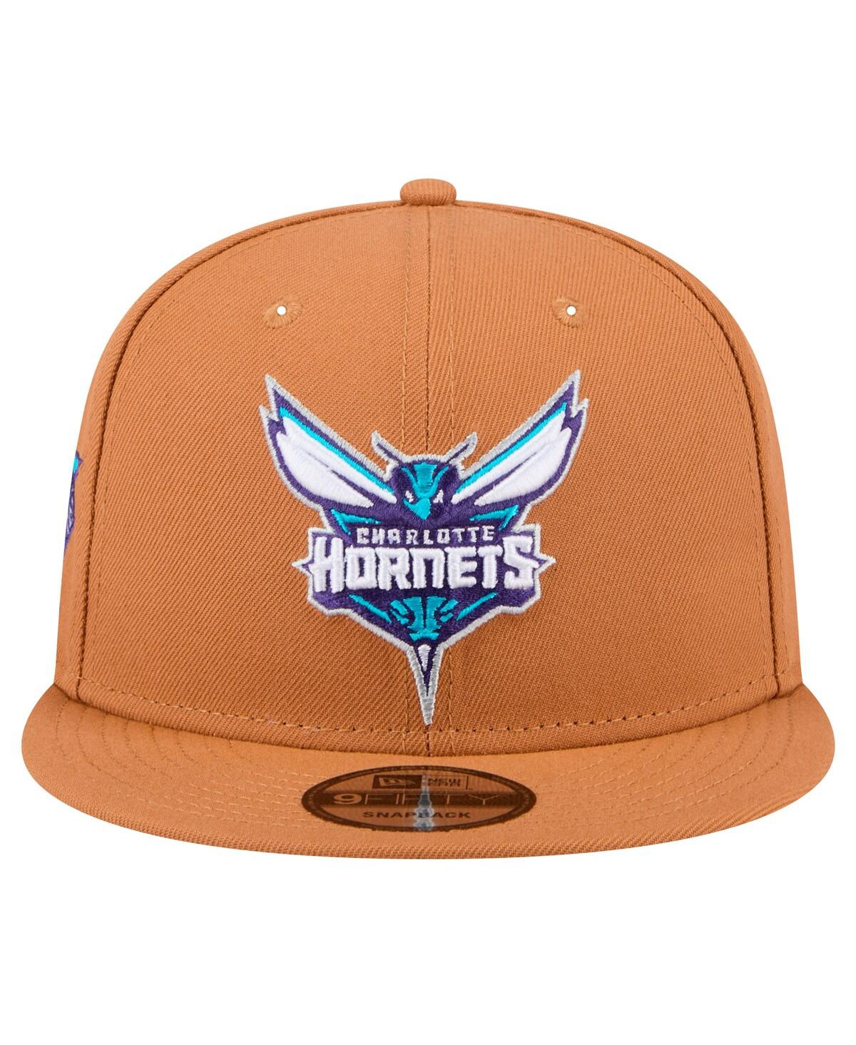 New Era Men's Tan Charlotte Hornets Color Pack 9fifty Snapback Hat In Brown