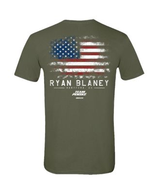 Men's Green Ryan Blaney Flag T-Shirt