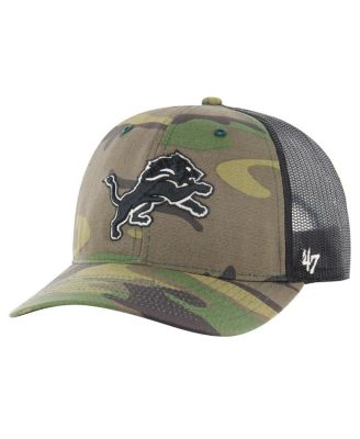 Men's Camo Detroit Lions Trucker Adjustable Hat