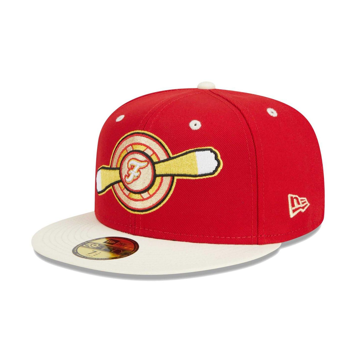 Мужская кепка New Era Red Winston-Salem Dash Theme Nights Flight 59FIFTY Fitted Hat — фото 1