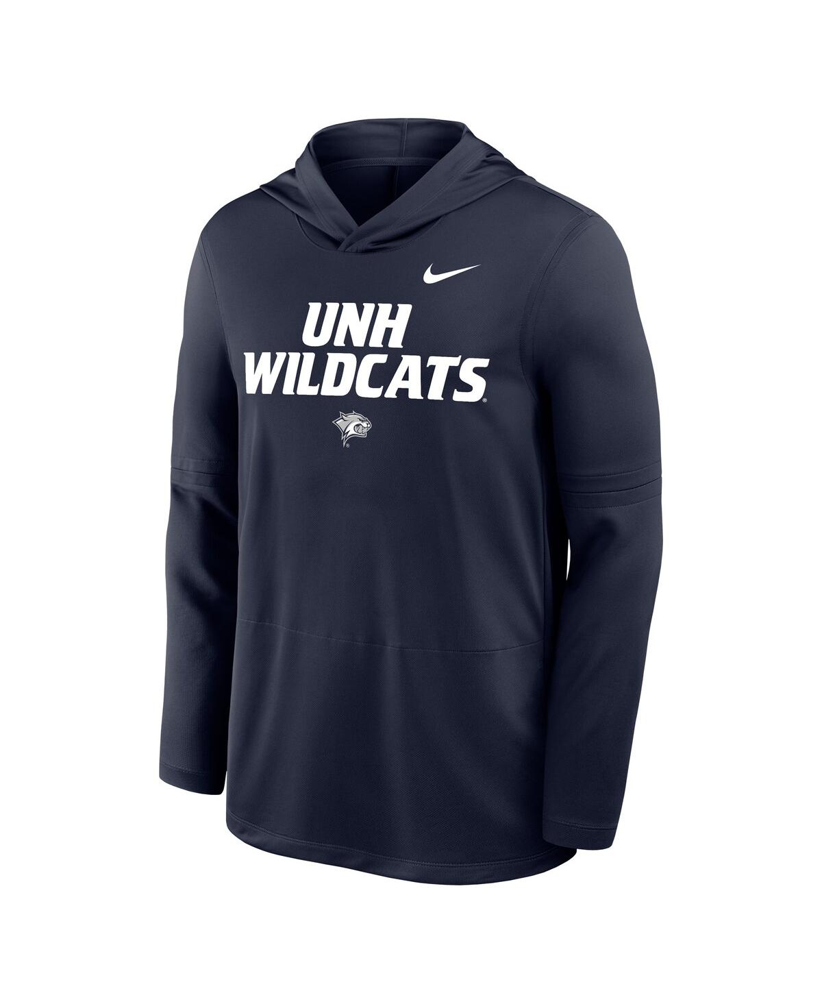 Nike Men's Navy New Hampshire Wildcats Sideline Dri-fit Lightweight Sweatshirt In Blue