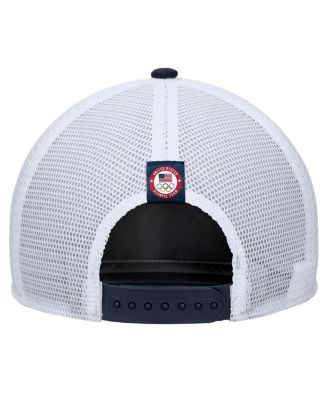 Men's Navy Team USA Rise Pinch Panel Trucker Adjustable Hat