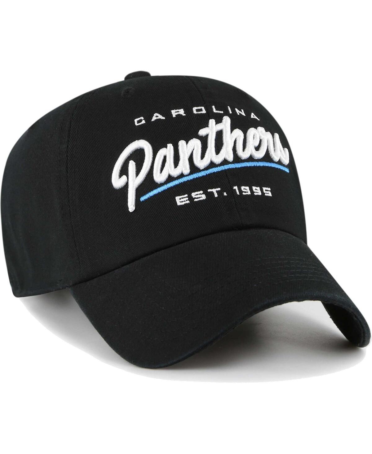 47 Brand Women's Black Carolina Panthers Sidney Clean Up Adjustable Hat In Black