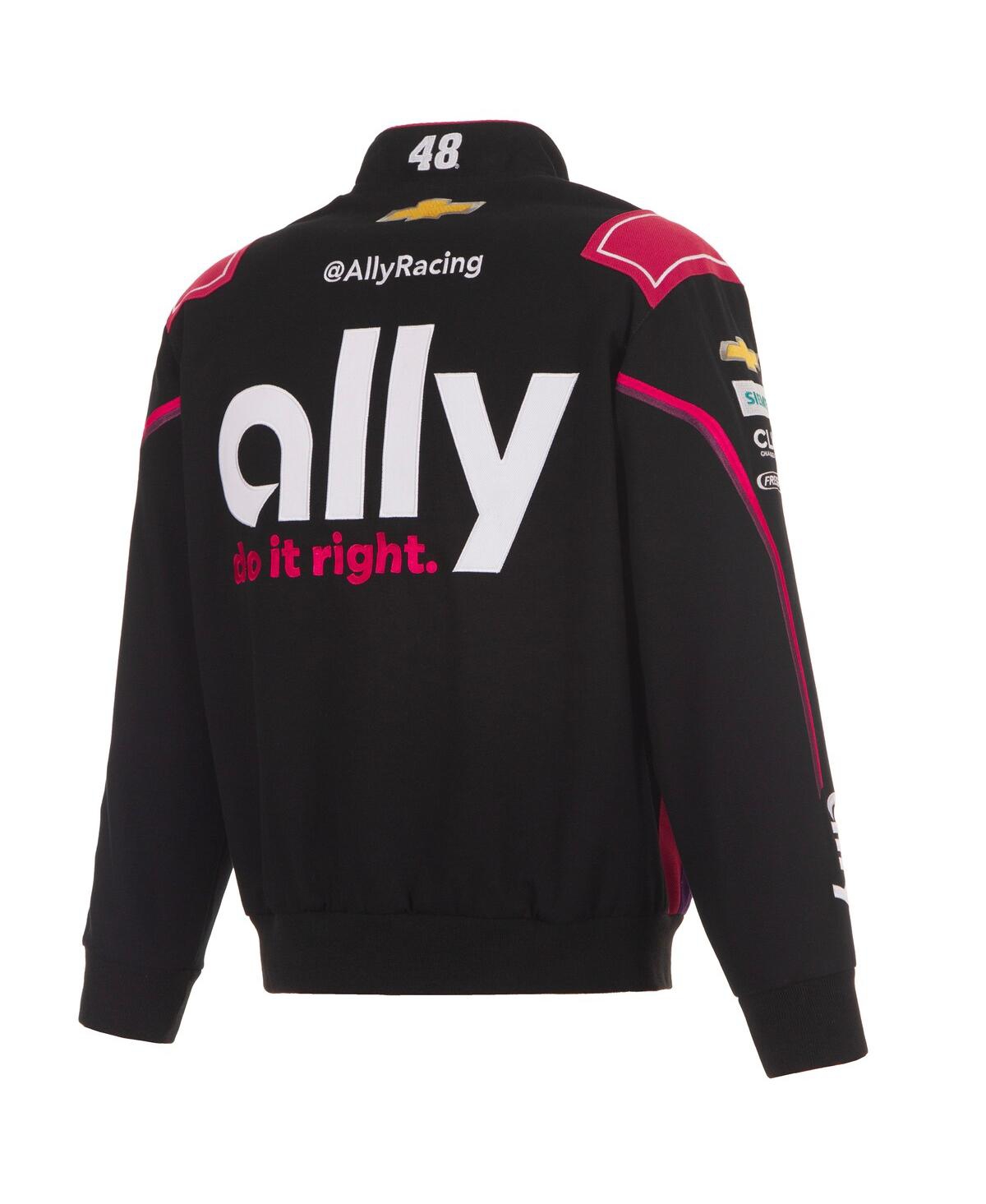 Jh Design Men's Black Alex Bowman Ally Full-snap Twill Uniform Jacket In Black
