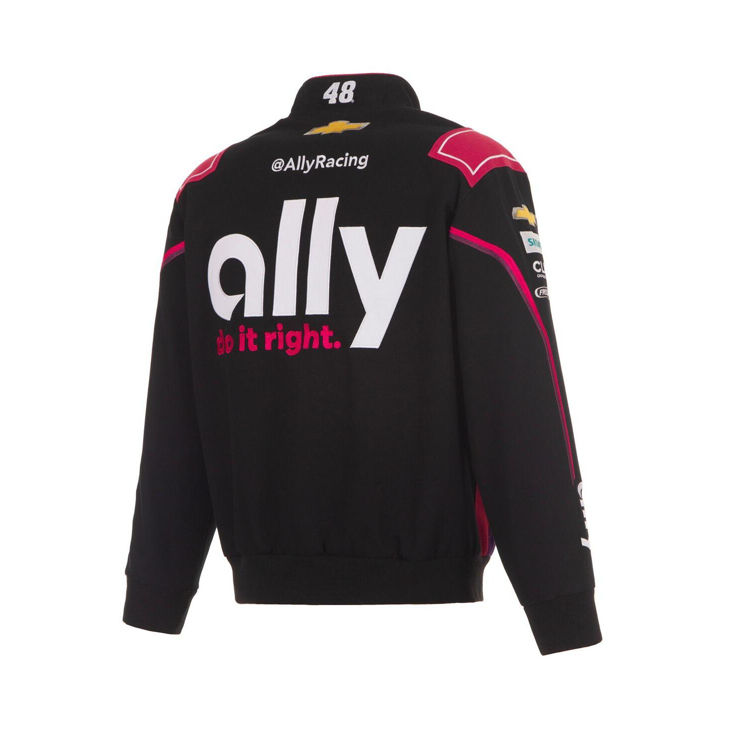 Men's Black Alex Bowman Ally Full-Snap Twill Uniform Jacket