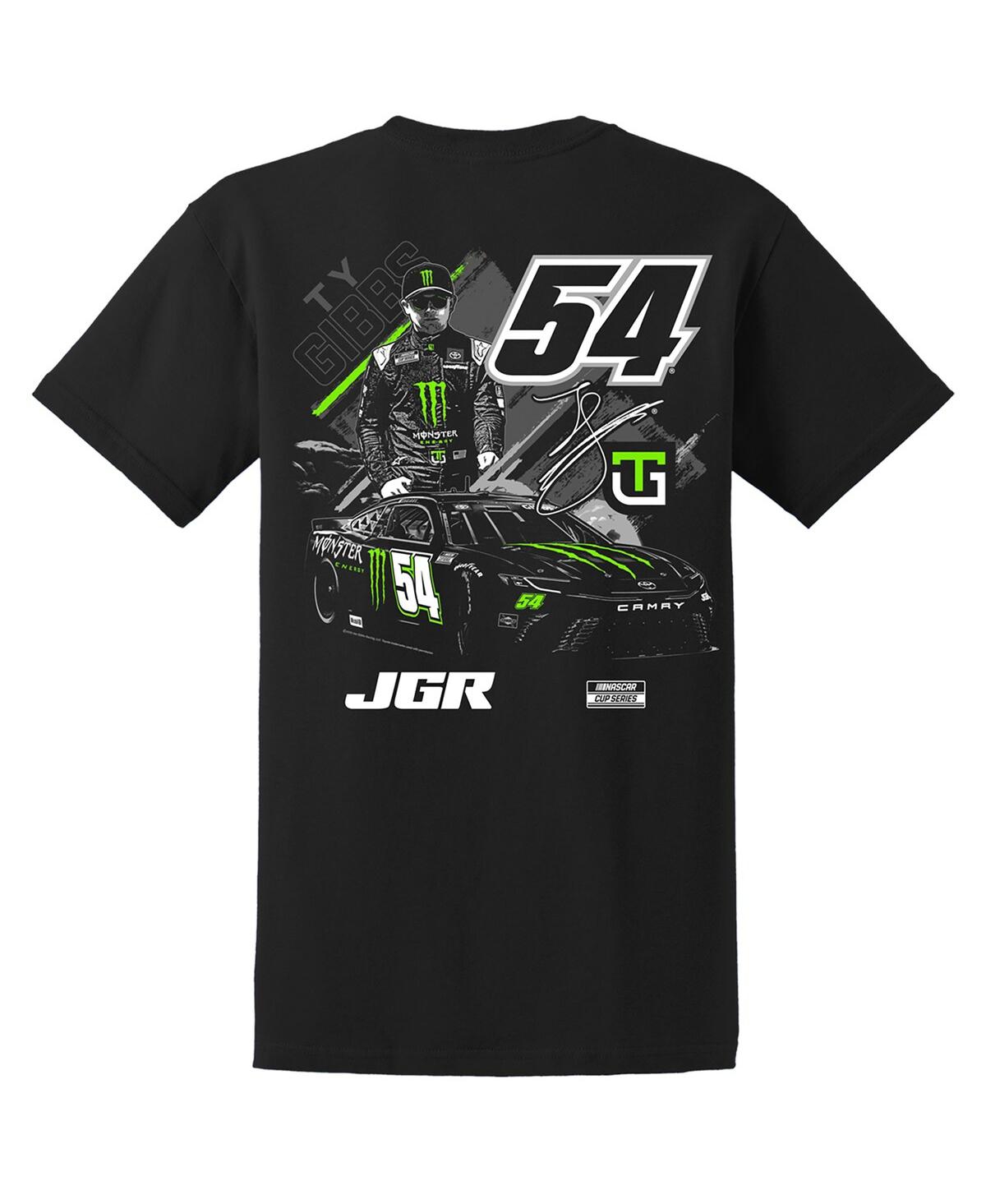 Joe Gibbs Racing Team Collection Men's Black Ty Gibbs Monster Energy Car T-shirt In Black