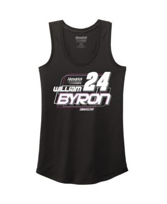 Women's Black William Byron Name Number Racerback Tri-Blend Tank Top