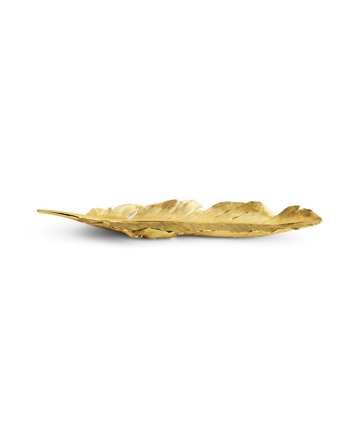 Michael Aram Feather Tray In Gold