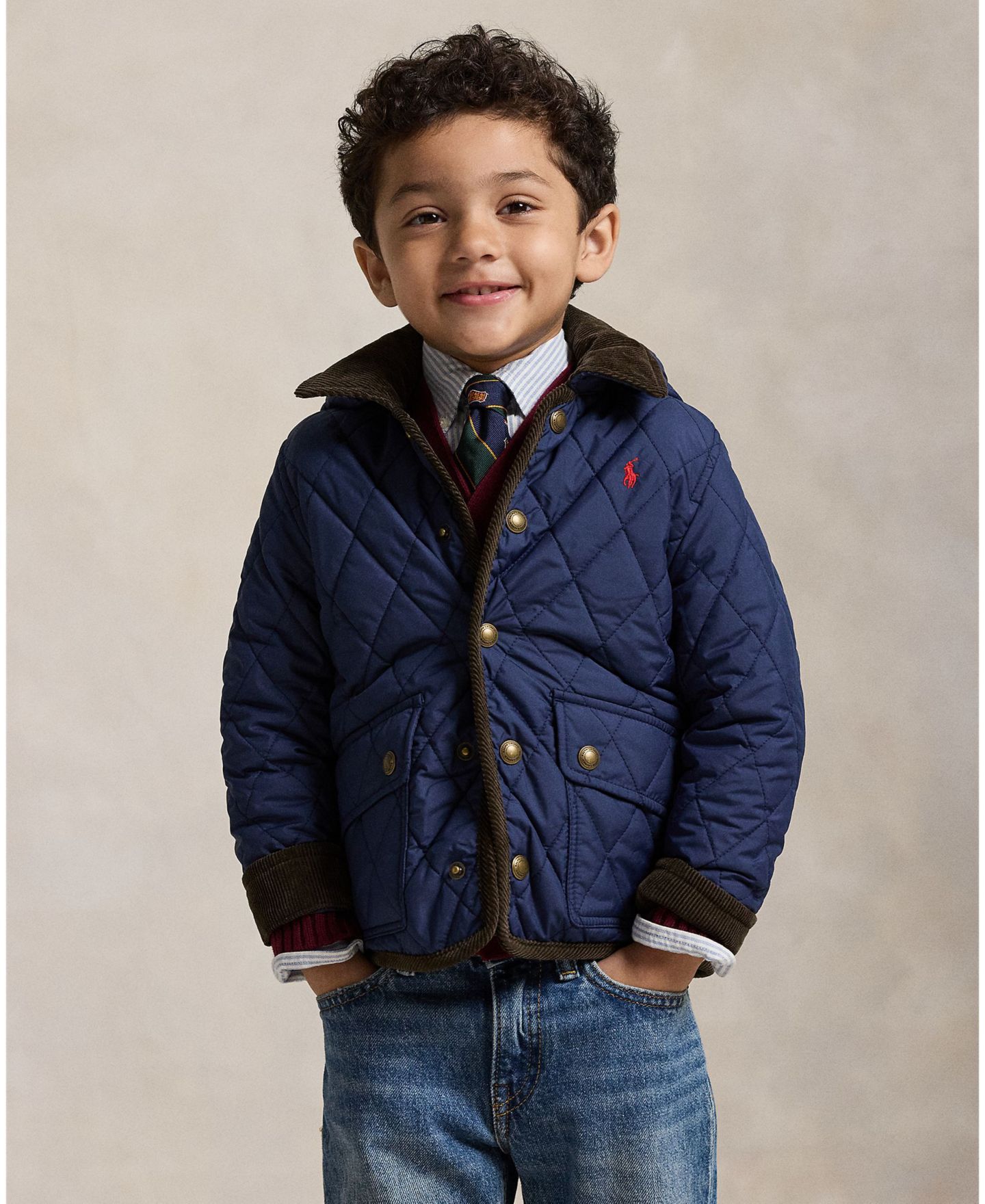 Куртка Polo Ralph Lauren Hooded Barn Jacket для мальчиков, цвет: Тёмно-синий — фото 6