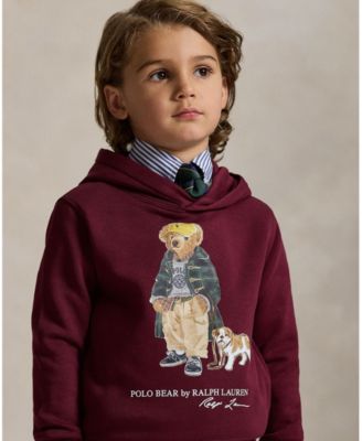 Toddler and Little Boys Polo Bear Fleece Hoodie