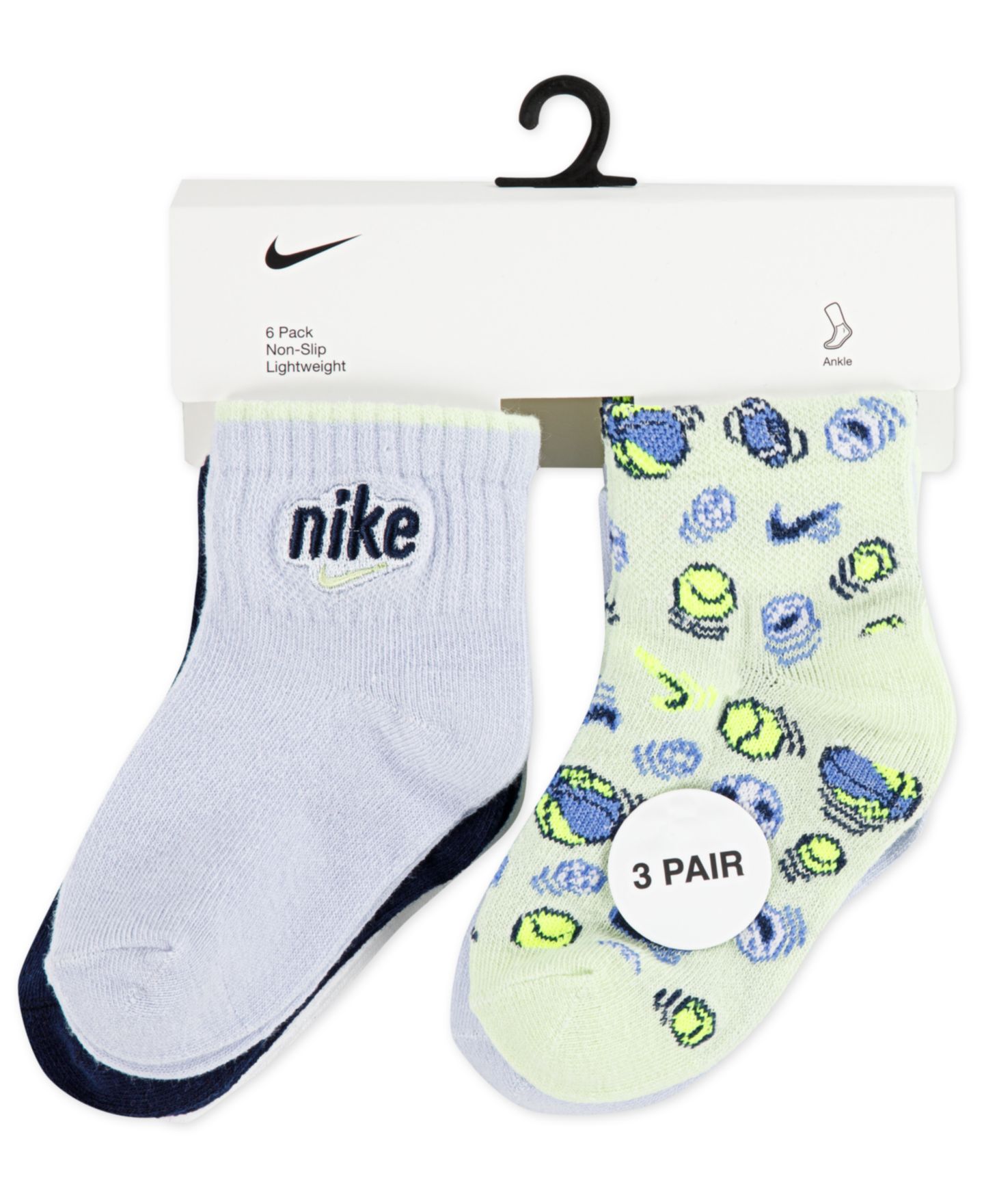 Детские носки Nike Play For All, набор из 6 пар, цвет: Lt/Pasblue — фото 3