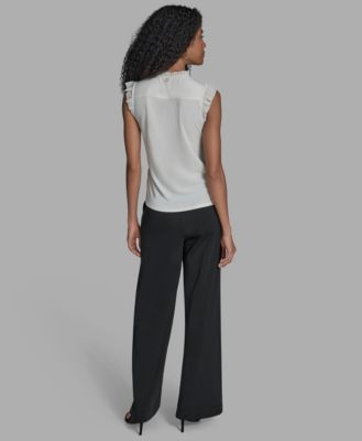 Women's Sleeveless Button Down Blouse