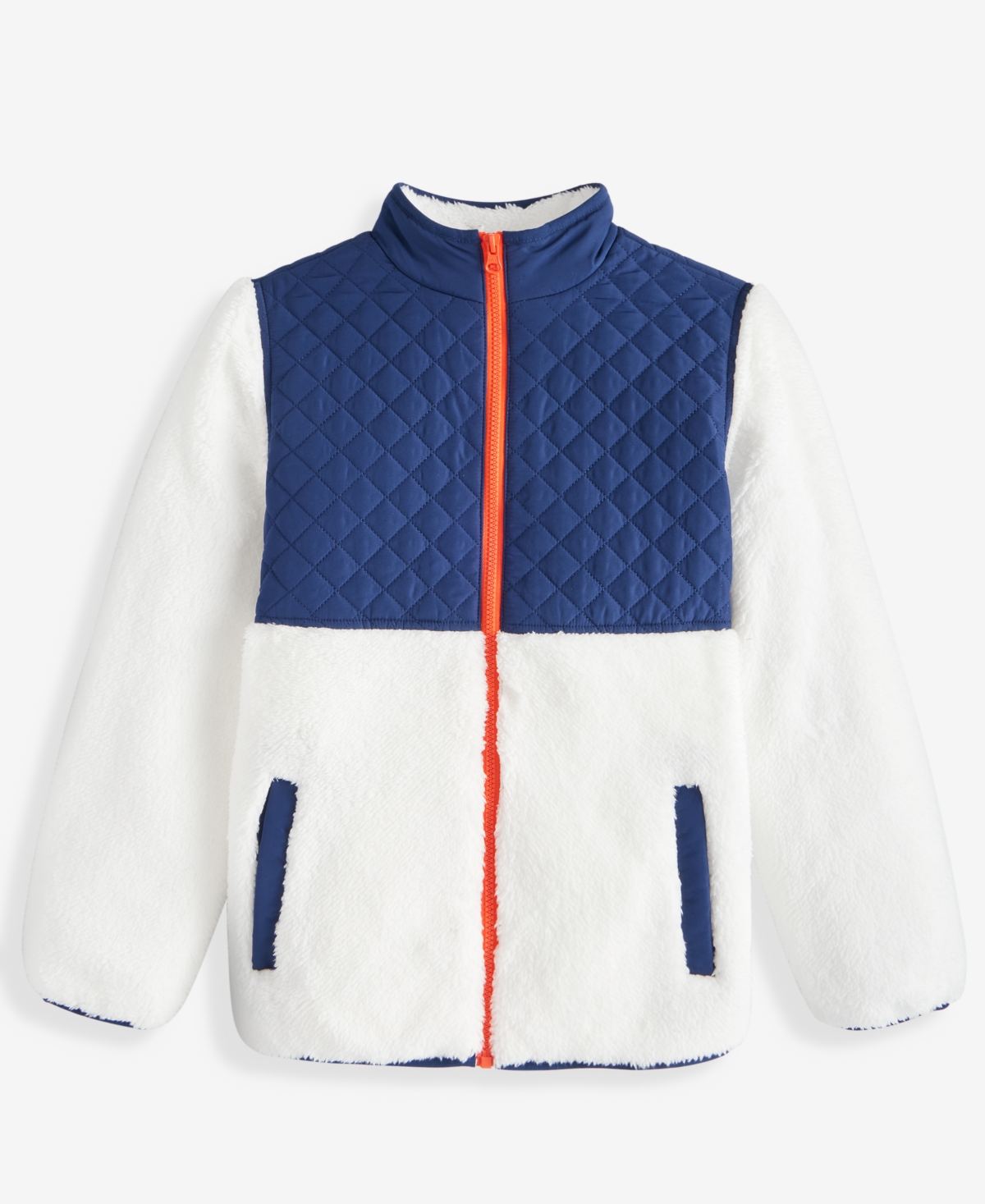 Epic Threads Kids' Boys 4-20 Colorblocked Faux-sherpa Jacket, Macy's Exclusive In Multi