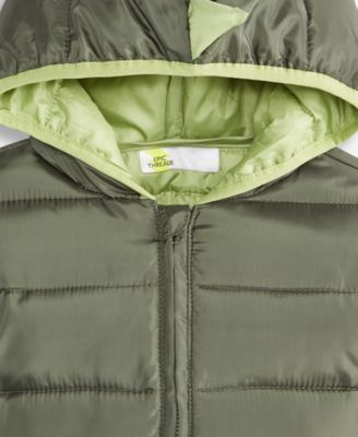 Boys' Toddler 2T-4T Dino Puffer Hooded Jacket, Macy's Exclusive