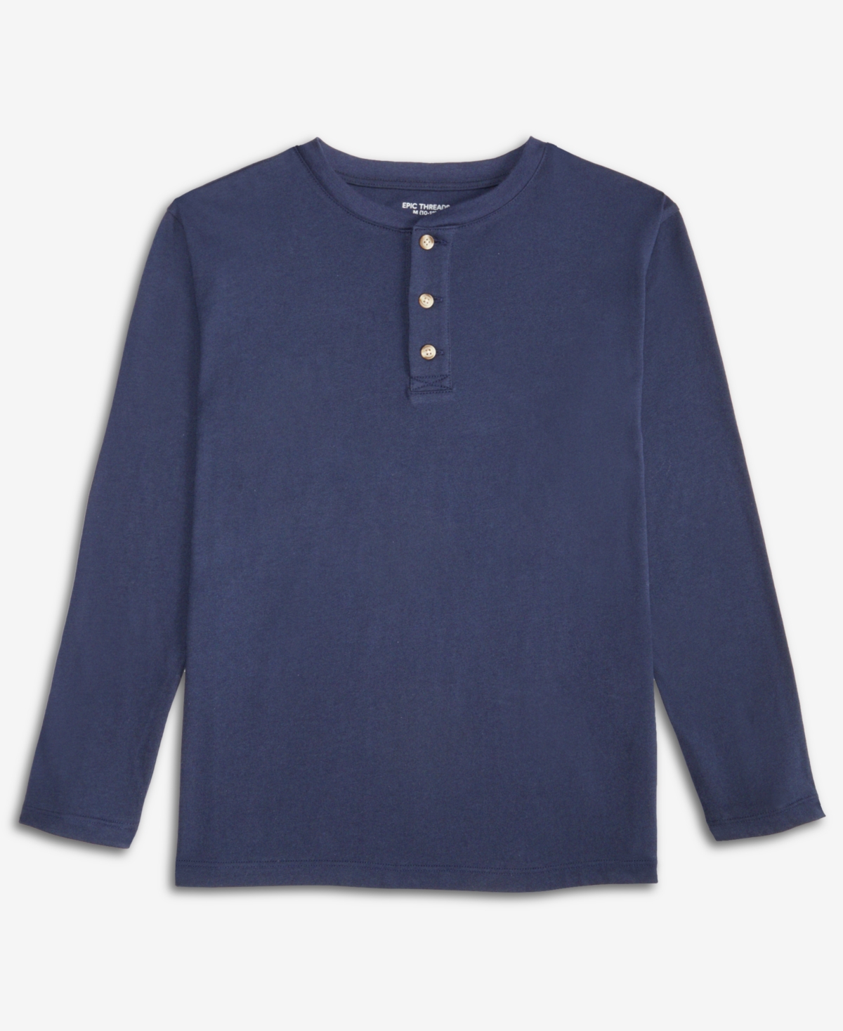 Epic Threads Boys 5-20 Henley Long Sleeve Shirt, Macy's Exclusive In Blue