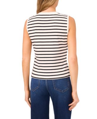 Women's V-Neck Sleeveless Button Up Cardigan