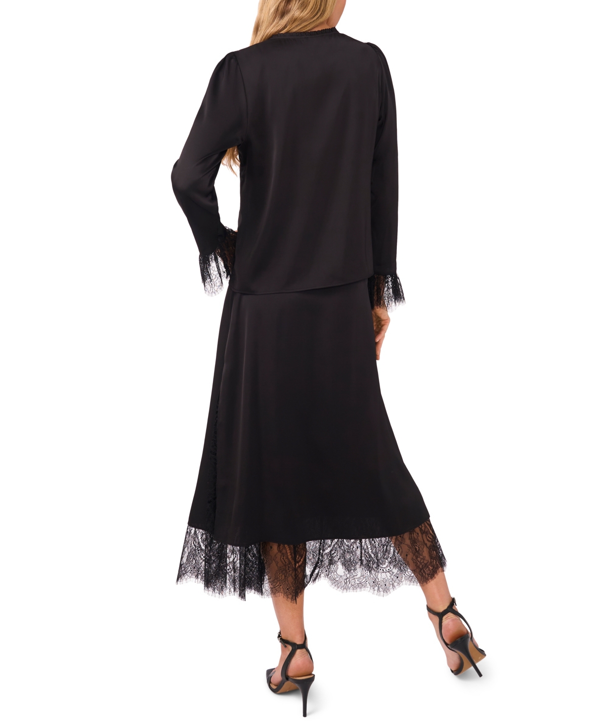 Cece Button Down Blouse In Black