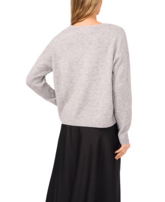 Women's Bow Detail V-Neck Sweater