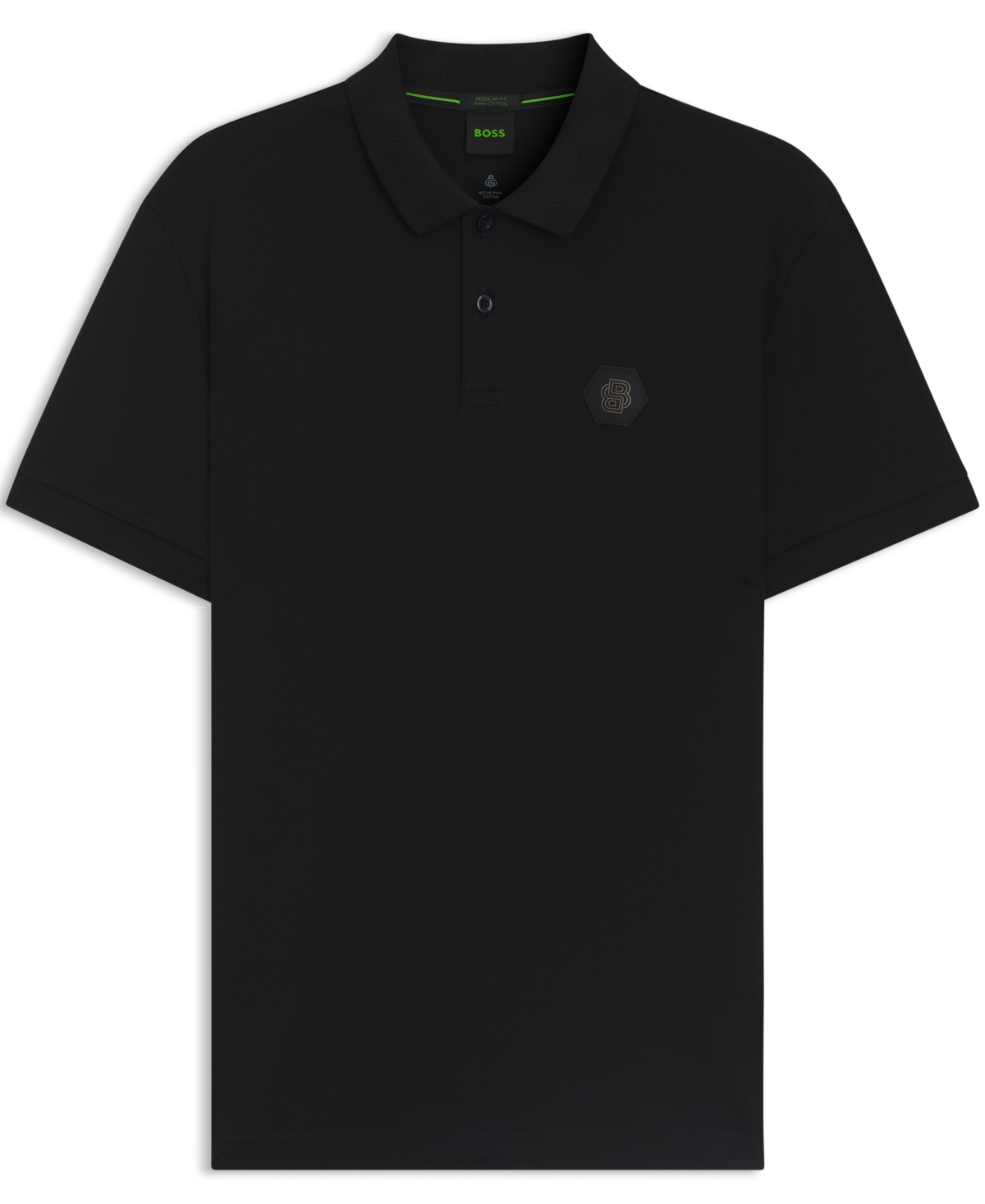 Hugo Boss Boss By  Men's Double B Pima Cotton Polo Shirt In Black