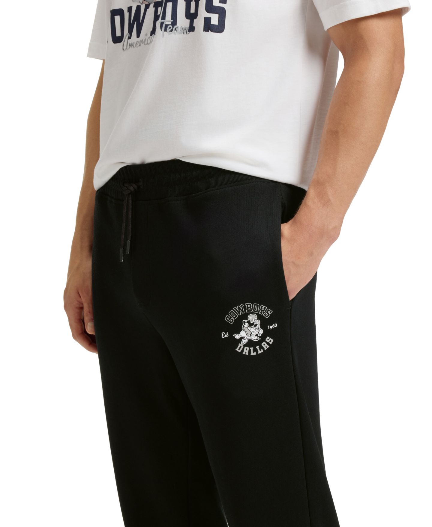Мужские брюки Hugo Boss BOSS x Dallas Cowboys Logo Tracksuit, цвет: Чёрный — фото 5