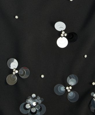 Women's Paillette Embellished Mock Neck Shift Dress, Macy's Exclusive