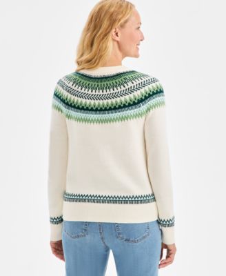Women's Crewneck Fair Isle Sweater, Macy's Exclusive