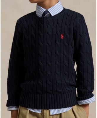 Boys 2-7 Cable-Knit Cotton Sweater